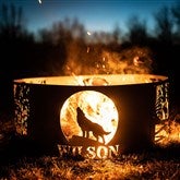 28" Wolves Fire Pit
