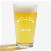 NFL Los Angeles Chargers Personalized Beer Glass  - 36701