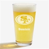 NFL San Francisco 49ers Personalized Beer Glass  - 36712