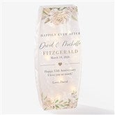 Floral Anniversary Personalized Small Frosted Tabletop Light  - 36863