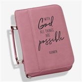 With God All Things Are Possible Personalized Bible Cover s - 36891