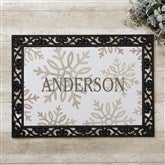 Personalized Doormats - Silver and Gold Snowflakes - 36907