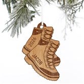 Hiking Boots Personalized Wood Ornament  - 37195