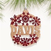 Snowflake Name Personalized Wood Ornament  - 37205