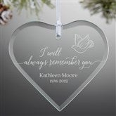 Glass Heart Ornament