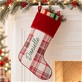 Personalized Christmas Stockings - Fresh Plaid - 37498
