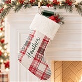 Personalized Christmas Stockings - Fresh Plaid - 37498