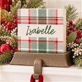 Personalized Christmas Stocking Holder - Fresh Plaid - 37501