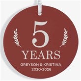 Love Everlasting Personalized Anniversary Ornament  - 37733