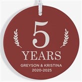 Love Everlasting Personalized Anniversary Ornament  - 37733