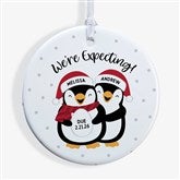 Were Expecting Penguin Personalized Christmas Ornament  - 37735
