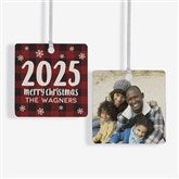 Buffalo Plaid Family Personalized Year Ornament  - 37764