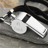 Personalized Stainless Steel Coach Whistle - 3778