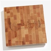Elegant Couple Personalized Wedding Butcher Block Cutting Board  - 37832