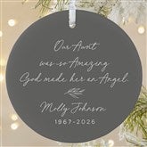 So Amazing God Made An Angel Personalized Round Ornament  - 37894