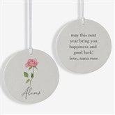 Birth Month Flower Personalized Ornament  - 38377