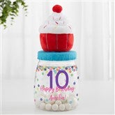 Birthday Confetti Personalized Cupcake Candy Jar  - 38589