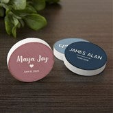 Round Name & Date Magnet