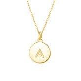 Gold 1 Initial Necklace