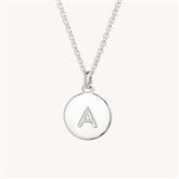 Silver 1 Initial Necklace