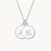 Silver 2 Initial Necklace