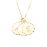 Gold 3 Initial Necklace