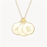 Gold 3 Initial Necklace