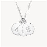 Silver 3 Initial Necklace