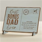 Personalized Wood Postcard - Best Step Dad - 40464