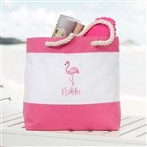 Beach Fun Personalized Pink Beach Bag