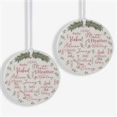 Merry Family Personalized Ornament  - 40673