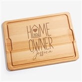 Home Owners Personalized Hardwood Cutting Board  - 40858