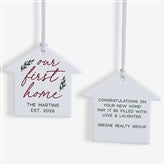 Our First Home Personalized House Ornament  - 40886