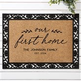 Our First Home Personalized 18x27 Synthetic Coir Doormat - 40889