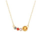 4 Stone Gold Necklace