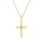 Gold Cross 1 Birthstone