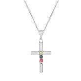 Silver Cross 3 Birthstone