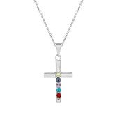 Silver Cross 5 Birthstone