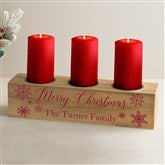 3 pc Wood Pillar Holder