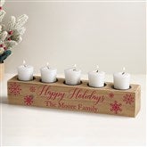 5pc Wood Tea Light Holder