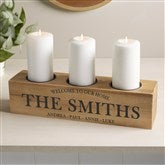 3 pc Wood Pillar Holder