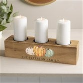 3 pc Wood Pillar Holder