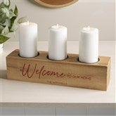 3 pc Wood Pillar Holder