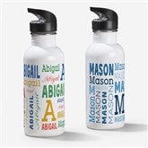 Repeating Name Personalized 20 oz. Water Bottle  - 41128