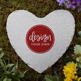 White Lg Heart Garden Stone