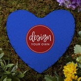 Blue Lg Heart Garden Stone