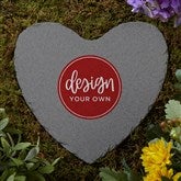 Grey Large Heart Garden Stone