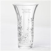 Vera Wang Wedding Engraved Crystal Leaf Vase - 41603