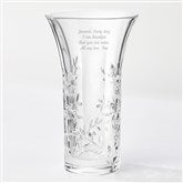 Vera Wang Crystal Leaf Vase Engraved Just for Her - 41609