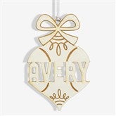 Retro Ornament Personalized Wood Ornament  - 42425